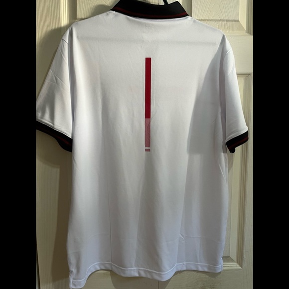 Sligo Men’s Sleeve Rib White/Red/Blue Polo Shirt in Size Large - Picture 2 of 2